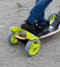 Koloběžky vlnící - Dřevěná koloběžka čtyřkolová Wooden Scooter Smoby s intuitivním ovládáním a výškově nastavitelná od 5 let_0