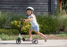 Háromkerekű rollerek - Fa háromkerekű roller Wooden 3W Foldable Scooter Black Smoby összecsukható és magasságilag állítható_0