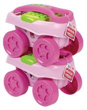 Kocke za najmlajše - Otroške kocke Maxi Abrick vo vozíku Écoiffier velike kocke rožnata 40 delov od 12 mes_1
