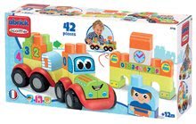Cuburi si jocuri de construit - Trenuleţ cu vagon Abrick Écoiffier jucărie de construit cu imprimare IML din 42 bucăţi de la 12 luni_1