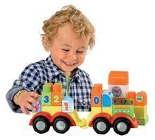 Cuburi si jocuri de construit - Trenuleţ cu vagon Abrick Écoiffier jucărie de construit cu imprimare IML din 42 bucăţi de la 12 luni_0