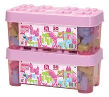 Zestawy do budowania dla najmłodszych - Zestaw budowlany Maxi Abrick Écoiffier w pudełku z dużymi różowymi kostkami 50 części od 12 mies._0