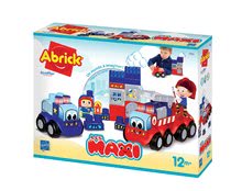 Cuburi si jocuri de construit - Joc de construit Maxi Abrick Maşină de pompieri Écoiffier cu 66 de cuburi cu marcaj IML de la 12 luni_0