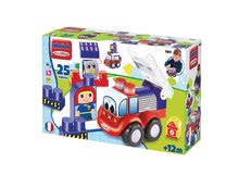 Cuburi si jocuri de construit - Joc de construit Maxi Abrick Sediu pompieri Écoiffier cu maşină 25 de piese de la 12 luni_2