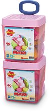 Giochi di costruzioni per i più piccoli - Gioco di costruzione in box su ruote Maxi Pink Abrick Écoiffier blocchi rosa grandi 40 pezzi dai 12 mesi_0