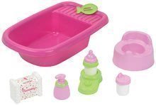 Accesorii pentru păpuși - Vană mică pentru păpuşă  Nursery Écoiffier cu accesorii roz de la 18 luni_2