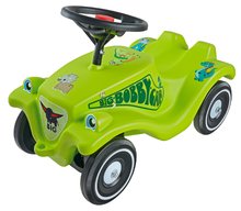 Babytaxiu mașină Bobby Car Classic Dino BIG verde cu claxon și autocolante cu dinozaur de la 12 luni