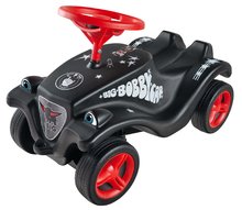 Babytaxiu mașină Bobby Car Classic Little Rocker BIG negru cu claxon și autocolante rock de la 12 luni