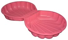 Pieskoviská pre deti - Set pieskovisko mušľa dvojdielne Watershell Pink BIG ružové a hygienický piesok pre najmenších 15 kg_0