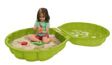 Pieskoviská pre deti - Set pieskovisko mušľa dvojdielne Watershell Green BIG zelené a hygienický piesok pre najmenších 15 kg_1