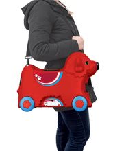 Rutschfahrzeuge ab 18 Monaten - Laufrad Koffer auf Rädern Hund Bobby BIG mit Geheimfach 15 L Kapazität rot_0