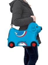 Guralice za djecu od 18 mjeseci - Guralica kofer na kotačima Pas Bobby BIG plava, volumen 15 L s tajnim odjeljkom_1