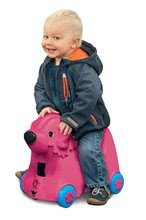 Odrážadlá sety - Odrážadlo kufor na kolieskach Pes Bobby BIG ružový+vozík so zmrzlinou Délices s košíkom_3