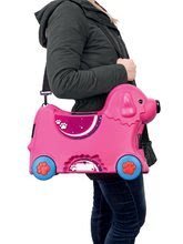 Poganjalci od 18. meseca - Poganjalec kovček na kolesih Pes Bobby BIG s skrivnim prostorčkom prostornina 15 L rožnat_2