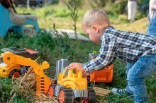 Autka do piasku - Wózek widłowy Forklift Power Worker BIG Maszyna pracy z funkcjami 42 cm - gumowe koła od 2 lat._5