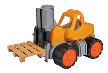 Homokozó autók - Targonca Forklift Power Worker BIG munkagép funkciókkal 42 cm - gumikerekekkel 2 éves kortól_1