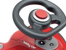 Odrážadlá sety - Set odrážadlo auto Next Bobby Car BIG červené a prívesný vozík oválny čierny s mini autíčkom od 12 mes_11