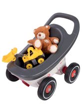 Babytaxiuri de la 12 luni - Set babytaxiu Bobby Car Neo BIG roz, cu sunet și cu roți cu 3-straturi și remorcă Buggy 3în1 cu funcții_4