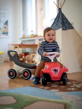 Babytaxiuri de la 12 luni - Set babytaxiu Bobby Car Neo BIG roz, cu sunet și cu roți cu 3-straturi și remorcă Buggy 3în1 cu funcții_16