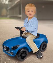 Babytaxiuri de la 18 luni - Babytaxiu mașinuță Mercedes AMG GT Bobby BIG albastră cu claxon de la 18 luni_2