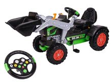 Detské šliapacie vozidlá sety - Set šliapací traktor nakladač Jim Turbo BIG s interaktívnym volantom a s prívesom_9