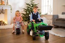 Dětská šlapací vozidla - Traktor na šlapání Jim Loader BIG s nakladačem a přívěsem zelený_19