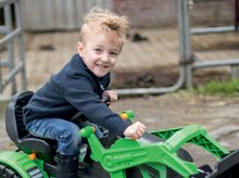 Otroška vozila na pedala - Traktor na pedala Jim Loader BIG z nakladalcem in prikolico zelen_13