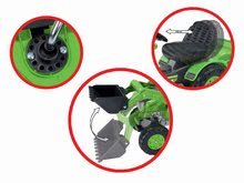 Vehicule cu pedală pentru copii - Tractor cu pedale Jim Loader BIG cu încărcător frontal şi cu remorcă verde_3