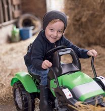 Detské šliapacie vozidlá - Traktor Maxi John XL BIG s nakladačom zelený_7