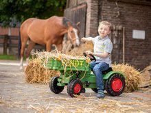 Vehicule cu pedală pentru copii - Tractor cu pedale Fendt BIG cu platou basculant şi cu claxon verde_1