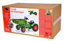 Voitures à pédales pour enfants - Tracteur Fendt BIG à pédales à la chaîne d'entraînement avec plate-forme et klaxon_5