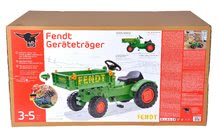 Pedálos gyermekjárművek - Pedálos traktor Fendt BIG láncmeghajtással, platóval és dudával_6