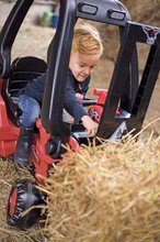 Pedálos gyermekjárművek - Pedálos targonca Linde BIG raklappal piros-fekete_1