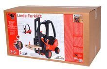 Voitures à pédales pour enfants - Chariot élévateur à pédale Linde BIG avec une palette rouge-noir_5