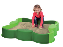 Rutschen mit Sandkasten - Set Rutsche Toboggan Super Megagliss 2in1 Smoby und Sandkasten vierblättriges Kleeblatt Vario BIG mit Segel_0