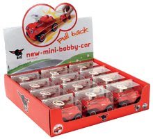 Odrážadlá sety - Set odrážadlo auto Next Bobby Car BIG červené a prívesný vozík oválny čierny s mini autíčkom od 12 mes_16