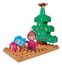 Jucării de construit BIG-Bloxx ca și lego - Joc de construit Maşa şi ursul PlayBIG Bloxx pom de Crăciun cu om de zăpadă/schior/lângă şemineu 9-14 piese de la 1,5-5 ani_0