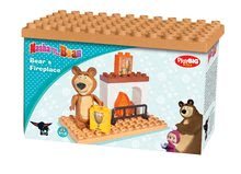 Jucării de construit BIG-Bloxx ca și lego - Joc de construit Maşa şi ursul Lângă şemineu PlayBIG Bloxx 9-14 piese de la 1,5-5 ani_0