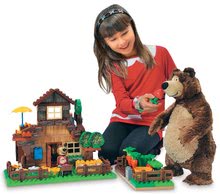 Építőjátékok BIG-Bloxx mint lego - Építőjáték Mása és a medve a hegyi házikóban PlayBIG Bloxx BIG 2 figurával 162 darabos_0