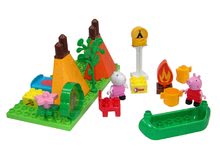 Stavebnice BIG-Bloxx jako lego - Stavebnica Peppa Pig Camping set PlayBIG Bloxx BIG 25 dielov v prírode s 2 figúrkami od 1,5-5 rokov_0