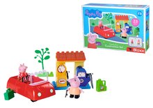 Stavebnice ako LEGO - Stavebnica Peppa Pig Family Car PlayBig Bloxx BIG s 2 figúrkami v autíčku na pumpe 28 dielov od 1,5-5 rokov_1