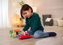 Jucării de construit BIG-Bloxx ca și lego - Joc de construit Peppa Pig Family Car PlayBig Bloxx BIG cu 2 figurine în mașinuță la benzinătie 28 piese de la 1,5-5 ani_0