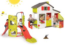 Spielhäuser mit Klettergerüst - Set Häuschen Smobys Freunde mit Küche und Klingel und Klettergerüst Multiactivity Climbing Tower Smoby mit Rutsche_21