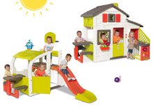 Cabanes avec mur d'escalade - Maison de jeu des Amis Smoby avec une cuisine et une sonnette et le centre de jeux Fun Center avec une glissière_7