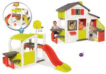 Spielhäuser mit Klettergerüst - Set Häuschen Smobys Freunde mit Küche und Klingel und ein Spielzentrum Fun Center mit Rutsche_27