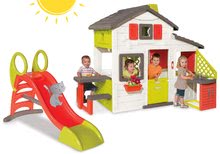 Kleine Spielhäuser mit Rutsche - Set Häuschen der Freunde von Smoby mit Küche und Klingel und Rutsche Toboggan KS  mit einer Länge von 2,3 m 150 cm_18