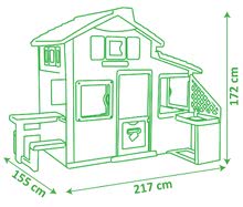 Hišice z gugalnico - Komplet hišica Prijateljev Smoby s kuhinjo in gugalnica Portique s kovinsko konstrukcijo višina 180 cm_10