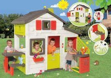 Preliezačky sety - Set preliezačka Multiactivity Climbing Tower Smoby s 3 lezeckými stenami so šmykľavkou a domček Priateľov s kuchynkou a pieskoviskom od 24 mes_15