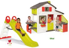 Kleine Spielhäuser mit Rutsche - Set Häuschen der Freunde von Smoby mit Küche und Klingel und Rutsche  Toboggan Funny 2 Meter_28