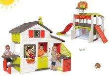 Spielhäuser mit Klettergerüst - Set Häuschen Smobys Freunde mit Küche und Klingel und ein Spielzentrum Fun Center mit Rutsche_29